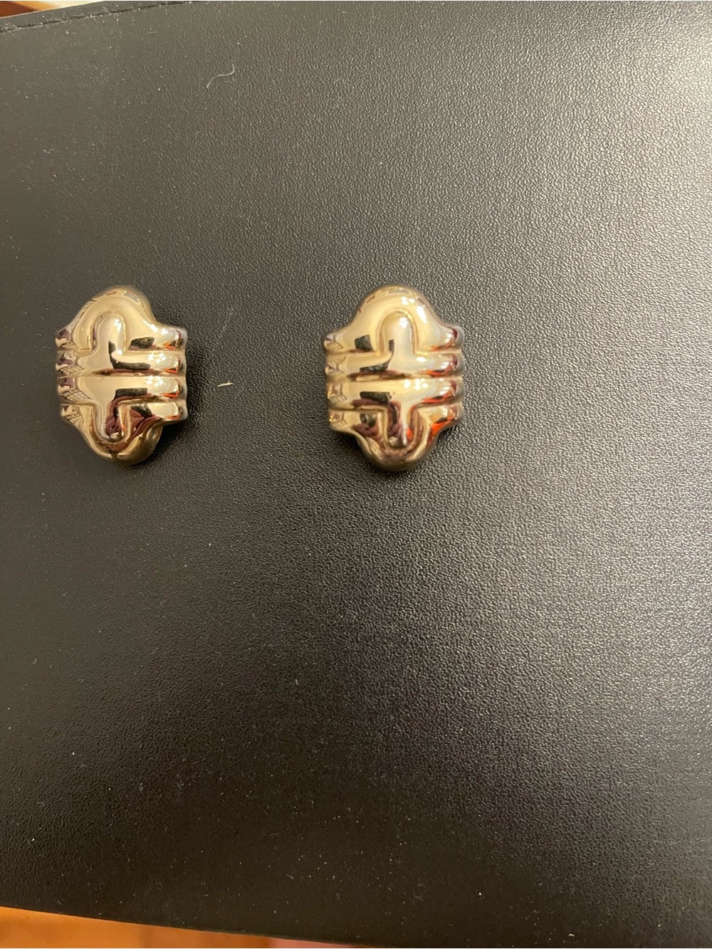 Polished Gold Sculptural Clip-On Earrings